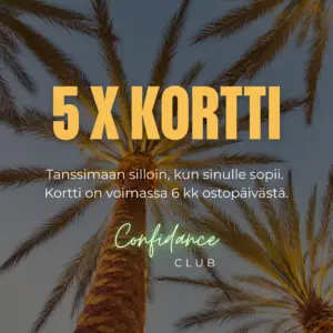 5 kerran sarjakorti Confidancen tanssitunneille