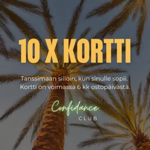 10 kerran sarjakorti Confidancen tanssitunneille